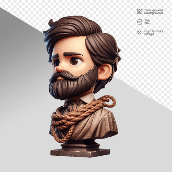 MASCOT 3D TIRADENTES  - 21  DE ABRIL DIA DE TIRADENTES