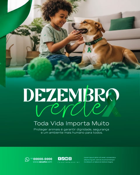 DEZEMBRO VERDE CAMPANHA DE COMBATE AO ABANDONO E OS MAUS-TRATOS DE ANIMAIS SOCIAL MEDIA PSD EDITAVEL (3)