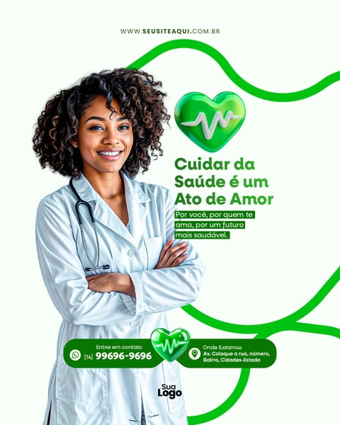 Post Feed Vertical - Clinica Médica - Social Media