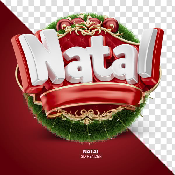 Selo 3D Natal PNG