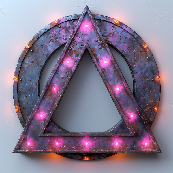 ELEMENTO 3D FUTURISTA | COM LUZES NEON | IMAGEM