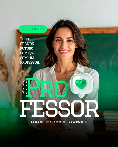 DIA DO PROFESSOR SOCIAL MEDIA PSD FLYER 8