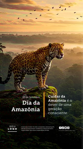 DIA DA AMAZÔNIA 05 DE SETEMBRO SOCIAL MEDIA PSD EDITÁVEL STORY 1