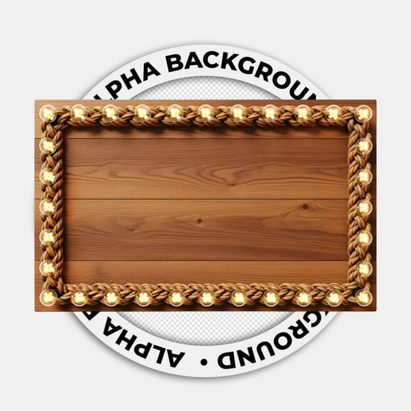 TAMPA DE MADEIRA COM LUZES EM VOLTA E UMA CORDA RETANGULAR AO CENTRO 01