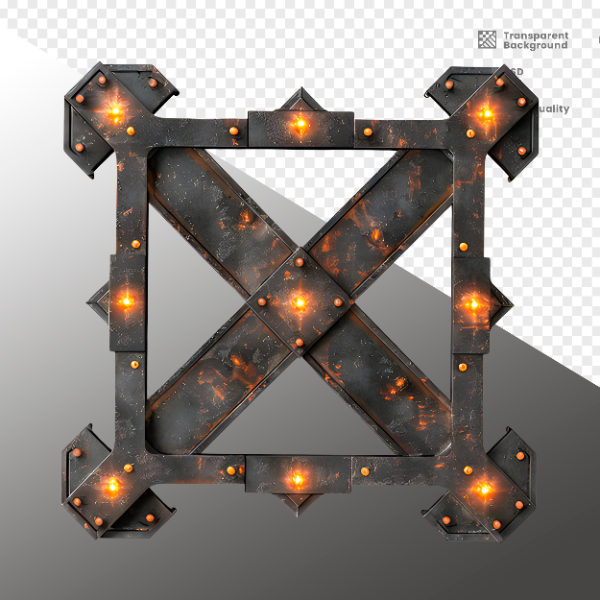 ELEMENTE DE FERRO COM LUZ - ELEMENTO 3D PARA COMPOSIÇÃO - IRON