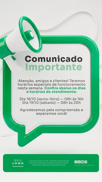COMUNICADO AVISO STORY SOCIAL MEDIA PSD EDITÁVEL 15