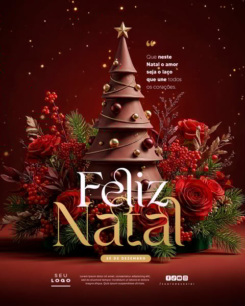 FELIZ NATAL 25 DE DEZEMBRO SOCIAL MEDIA PSD EDITÁVEL 11