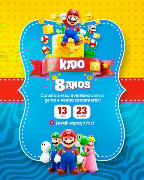 CHV CONVITE DE ANIVERSÁRIO INFANTIL SUPER MARIO MODELO PSD EDITÁVEL (1)