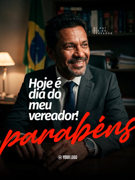 DIA DO VEREADOR CAMPANHA POLÍTICA SOCIAL MEDIA FLYER PSD EDITÁVEL