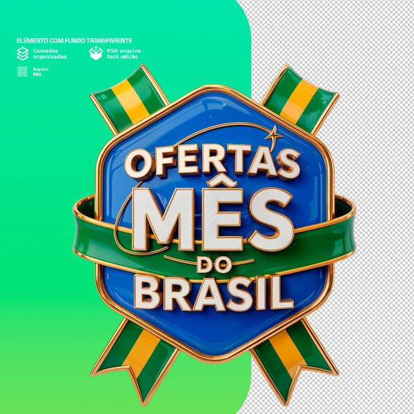OFERTAS MÊS DO BRASIL SELO 3D PREMIUM 7