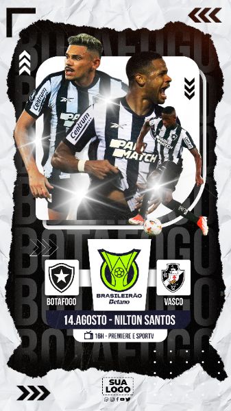 FLYER ESPORTIVO BRASILEIRÃO BOTAFOGO STORIES