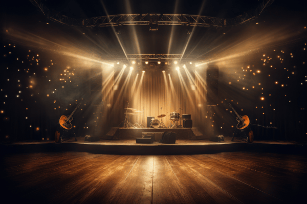 BACKGROUND COM LUZES E LED PALCO SHOW EVENTO PARA COMPOSIÇÃO SOCIAL MEDIA PLANO DE FUNDO