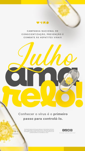 JULHO AMARELO CAMPANHA DE PREVENÇÃO E COMBATE ÀS HEPATITES VIRAIS STORY SOCIAL MEDIA PSD EDITÁVEL 8