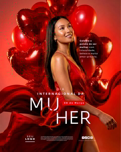 DIA INTERNACIONAL DA MULHER 08 DE MARÇO SOCIAL MEDIA PSD EDITÁVEL 4