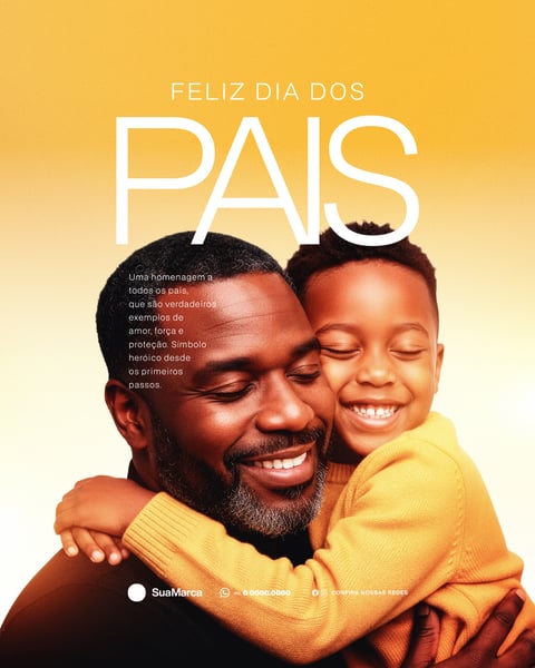 DIA DOS PAIS 10 DE AGOSTO SOCIAL MEDIA PSD EDITÁVEL