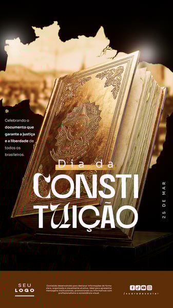 DIA DA CONSTITUIÇÃO 25 DE MARÇO STORY SOCIAL MEDIA PSD EDITÁVEL 2