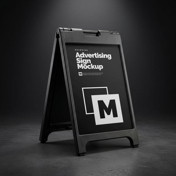 PLACA PUBLICITÁRIA PSD EDITÁVEL MOCKUP
