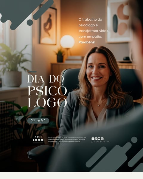 DIA DO PSICÓLOGO 27 DE AGOSTO SOCIAL MEDIA PSD EDITÁVEL 2