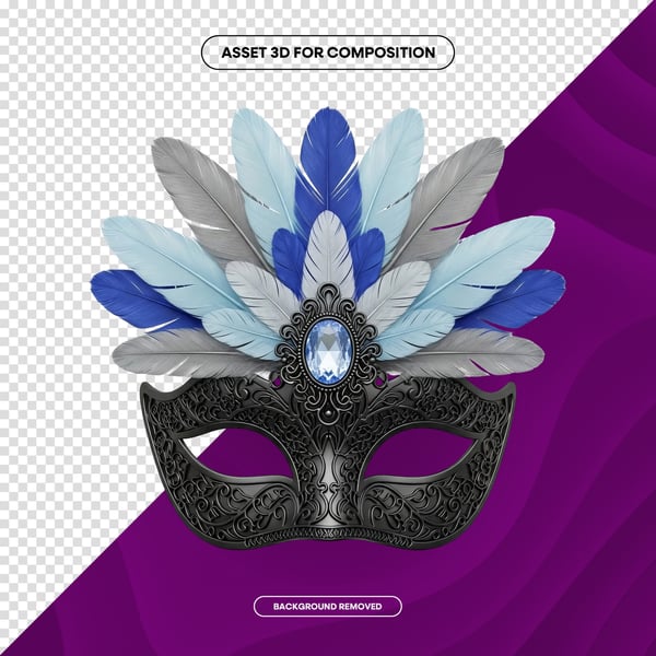 MÁSCARA DE CARNAVAL FESTA BRASIL PNG COMPOSIÇÃO 88 EDITADO