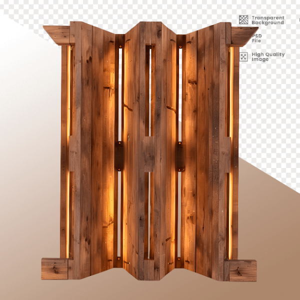 PORTA DE MADEIRA COM LUZ - ELEMENTO 3D PARA COMPOSIÇÃO