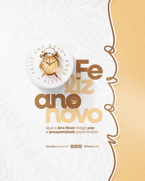 FELIZ ANO NOVO REVEILLON BOAS FESTAS SOCIAL MEDIA PSD EDITÁVEL