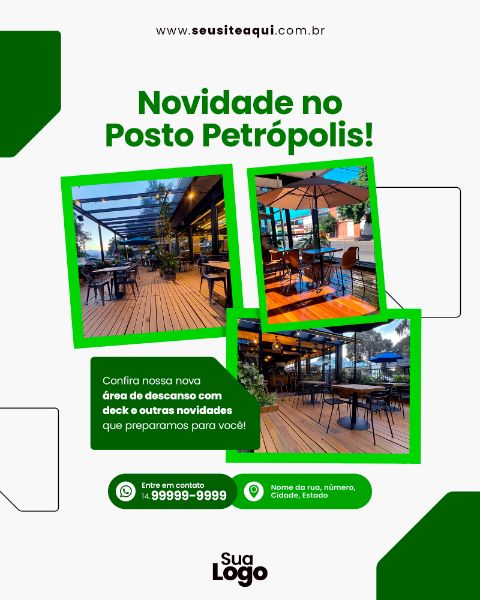 FEED VERTICAL - POSTO DE COMBUSTÍVEL, GASOLINA - SOCIAL MEDIA | PSD EDITÁVEL
