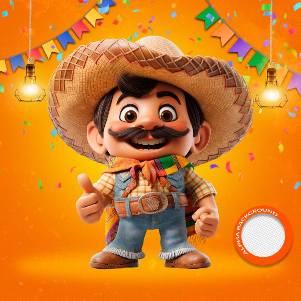 MASCOTES DE FESTA JUNINA MODELO 116