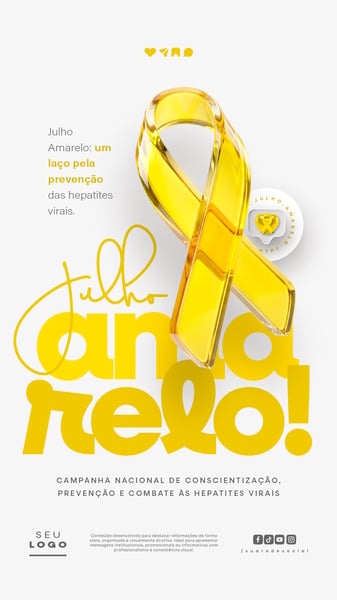 JULHO AMARELO CAMPANHA DE PREVENÇÃO E COMBATE ÀS HEPATITES VIRAIS STORY SOCIAL MEDIA PSD EDITÁVEL 3