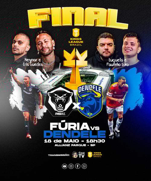 FLYER EVENTO FUTEBOL KINGS LEAGUE FINAL BRASIL