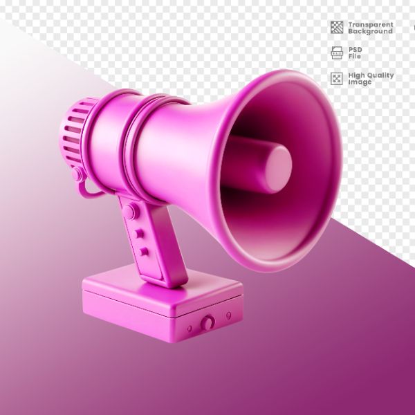 ELEMENTO PARA COMPOSIÇÃO MEGAFONE ROSA