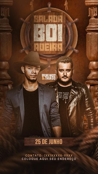 FLYER EVENTO BALADA BOIADEIRA STORIES