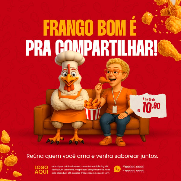 SOCIAL MEDIA FASTFOOD FRANGO RESTAURANTE