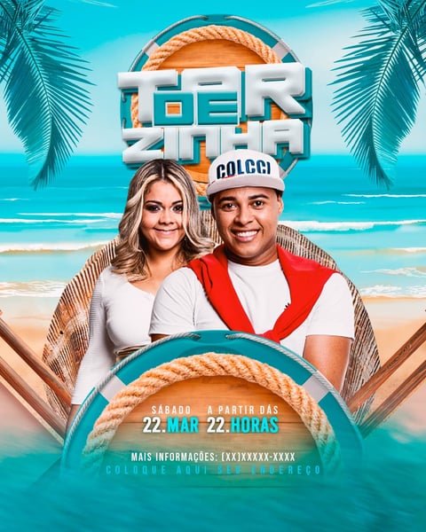FLYER EVENTO FESTA NA PRAIA FEED