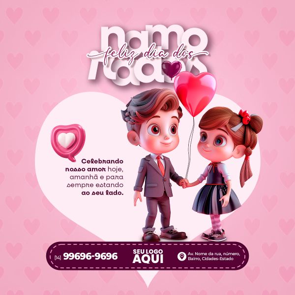 DIA DOS NAMORADOS, VALENTINE'S DAY | SOCIAL MEDIA | PSD EDITÁVEL