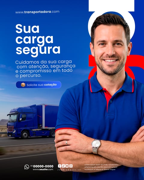 TRANSPORTADORA SOCIAL MEDIA PSD EDITÁVEL 5