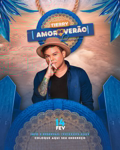 FLYER ARTISTA EVENTO AMOR DE VERÃO FEED