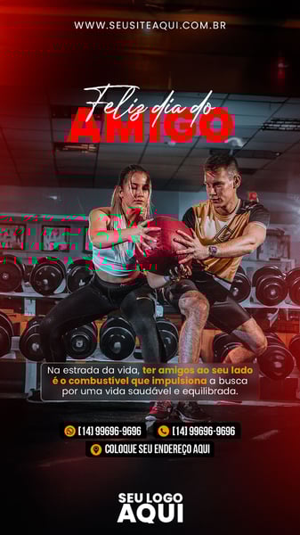 POST STORY - ACADEMIA - FELIZ DIA DO AMIGO