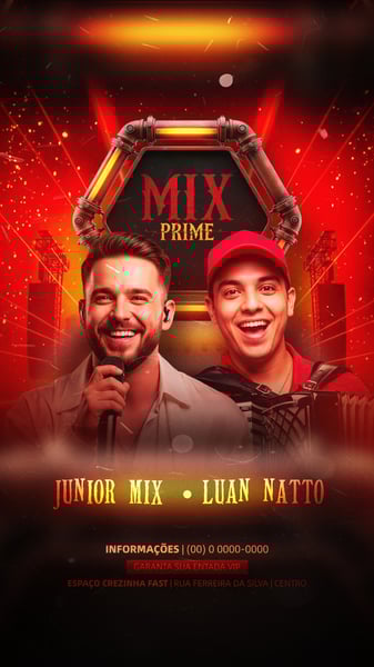 FLYER EVENTOS ARTISTAS SHOWS FESTA - SOCIAL MEDIA PSD EDITÁVEL 15