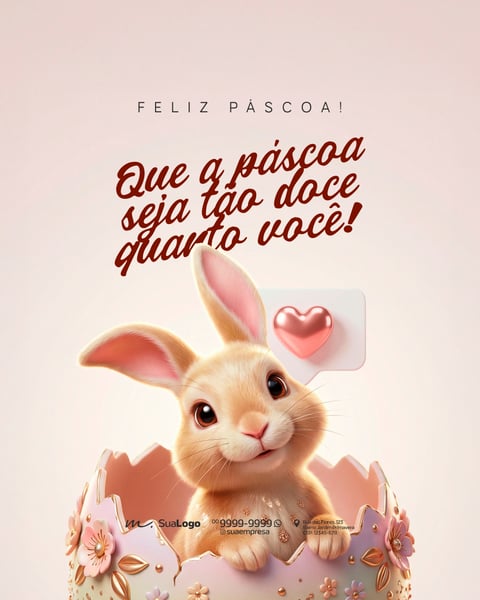 FELIZ PÁSCOA COELHO CHOCOLATE CAMPANHA PROMOCIONAL SOCIAL MEDIA PSD EDITÁVEL 4