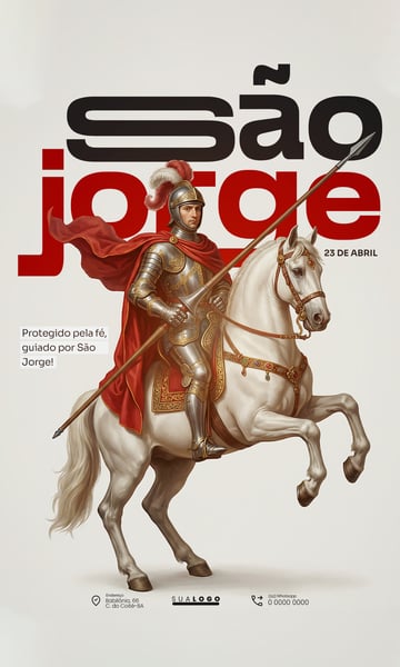 DIA DE SÃO JORGE 23 DE ABRIL SOCIAL MEDIA PSD EDITÁVEL 2