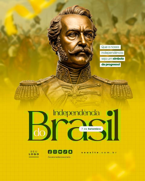 INDEPENDÊNCIA DO BRASIL 7 DE SETEMBRO FEED SOCIAL MEDIA EDITÁVEL