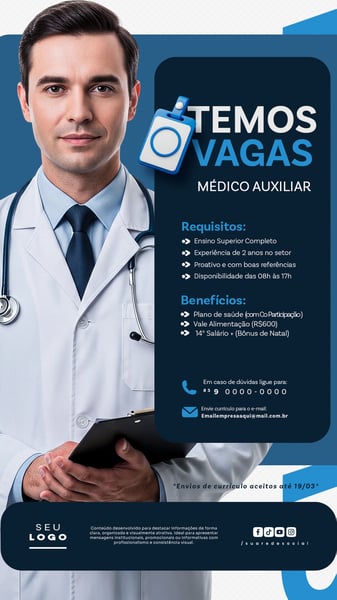 Recrutamento Emprego Temos Vagas Abertas Contratação Story Social Media PSD Editável 7