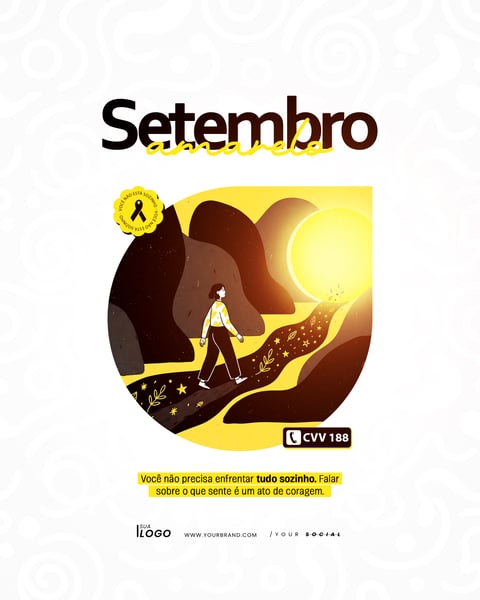 SETEMBRO AMARELO MÊS DE PREVENÇÃO AO SUICÍDIO PSD EDITÁVEL 2