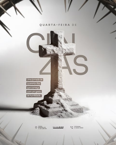 QUARTA FEIRA DE CINZAS 14 DE FEVEREIRO SOCIAL MEDIA PSD EDITÁVEL 3