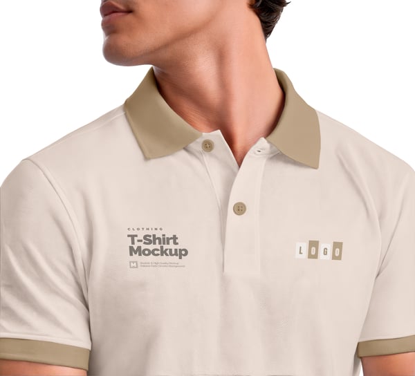CAMISETA POLO MASCULINA PSD EDITÁVEL MOCKUP