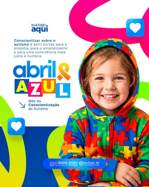 Abril Azul Mês de Conscientização do Autismo