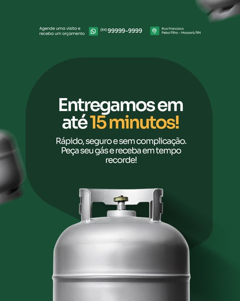 GÁS DE COZINHA - ENTREGA EM ATÉ 15 MINUTOS