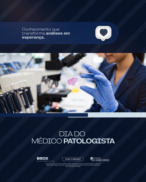 DIA DO MÉDICO PATOLOGISTA CARTAZ HOMENAGEM LABORATÓRIO SOCIAL MEDIA PSD EDITÁVEL 4