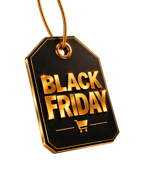 ETIQUETA BLACK FRIDAY DOURADA PREMIUM