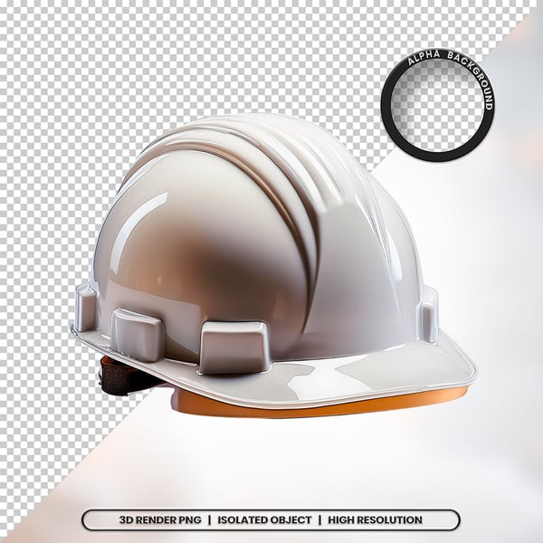 3D RENDER CAPACETE DE SEGURANÇA ELEMENTO ÍCONE PSD PNG